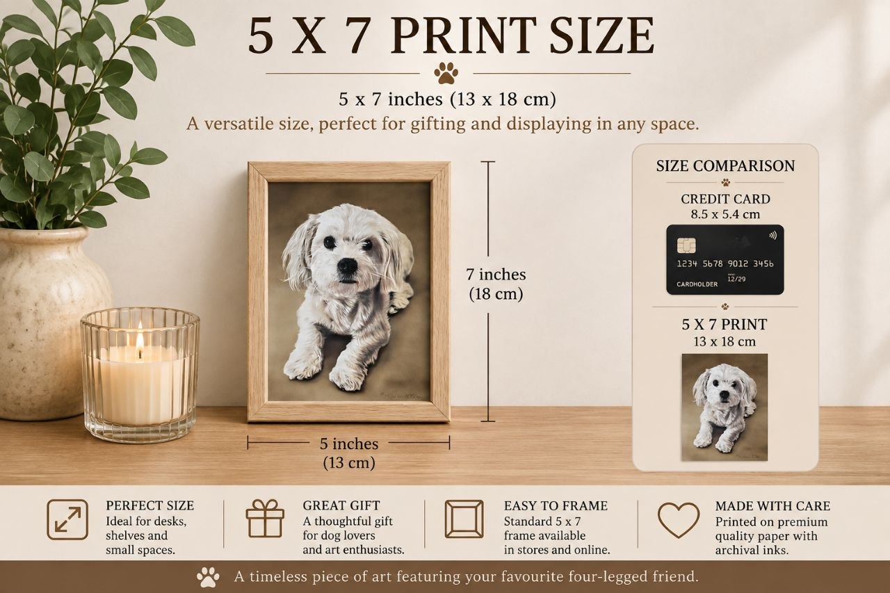 Billy The Cavachon Pikapoo 5 inch x 7 inch Giclee Print