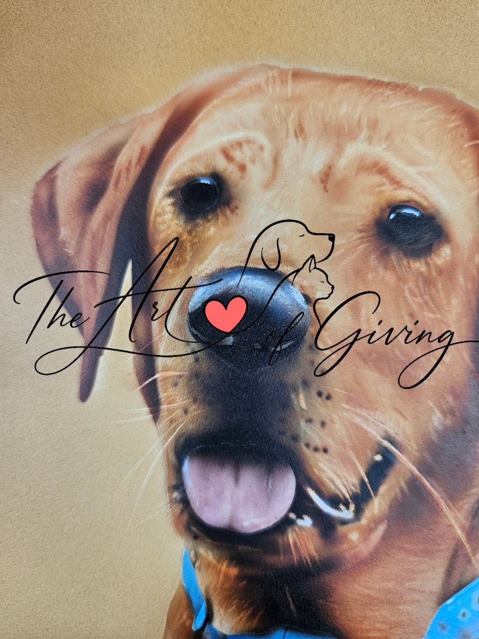 Airbrushed Painting of Rosa the 16 year old Labradors face